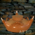 Öllicht dreiflammig m. Kork - Durchmesser 16 cm – Bild 4
